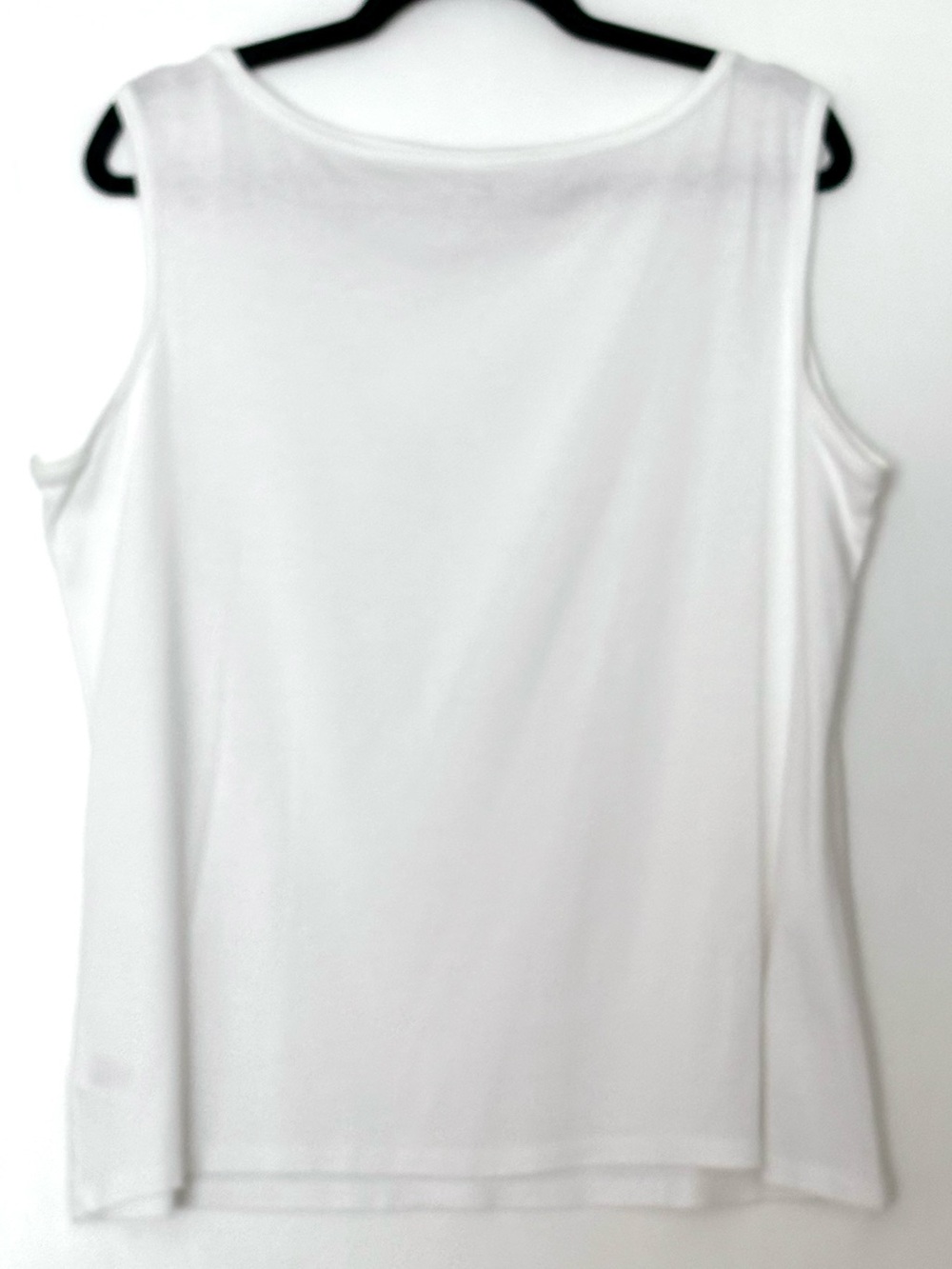 Talbots Pima Bateau-Neck Tank White Size 1XP - Picture 2 of 4